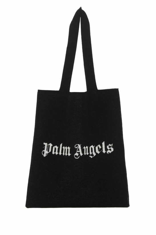 Photo: Palm Angels Black Wool Blend Shopping Bag