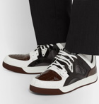 Fendi - Patent-Leather and Mesh Sneakers - Burgundy
