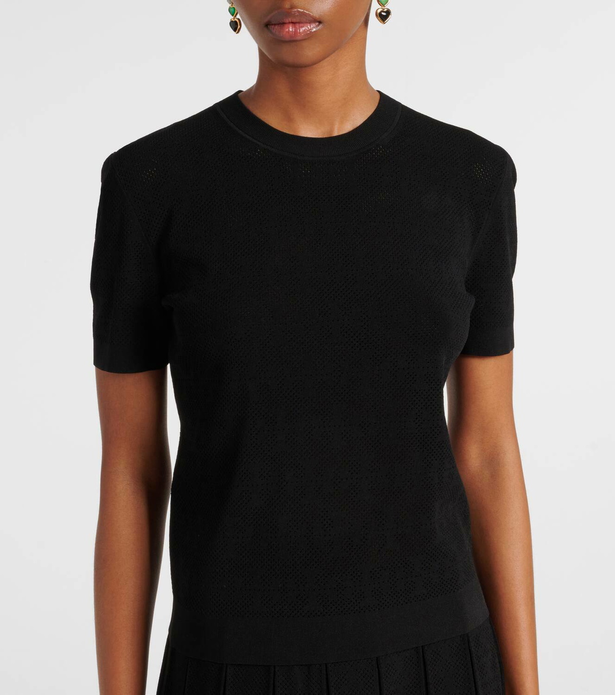 Tory Burch T Monogram jacquard T-shirt