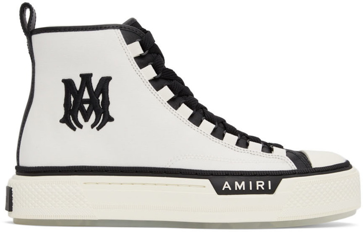 Photo: AMIRI White & Black M.A. Court High Sneakers
