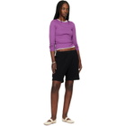 Stone Island Black 6200014 Malfilé Fleece Old Effect Shorts
