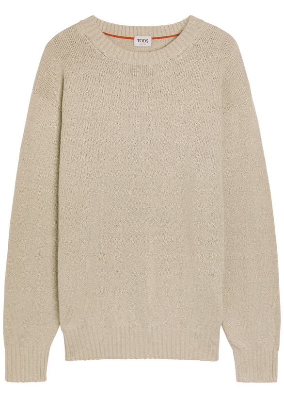 Photo: Tods Crew-neck Cotton-knit Jumper Off White