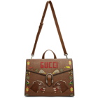 Gucci Brown Hand-Painted Dionysus Briefcase