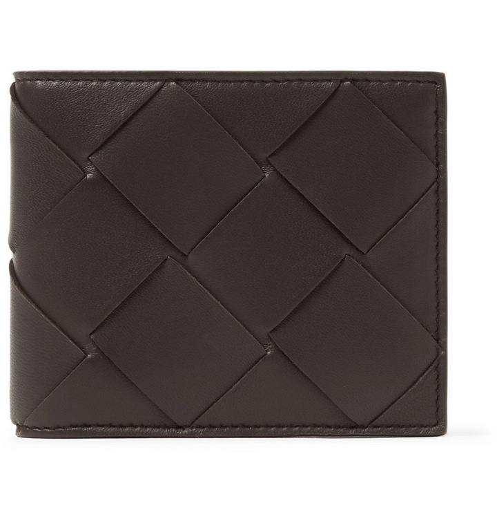 Photo: Bottega Veneta - Intrecciato Leather Billfold Wallet - Dark brown