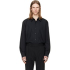 BALMAIN Black 'Balmain Paris' Cotton Poplin Shirt