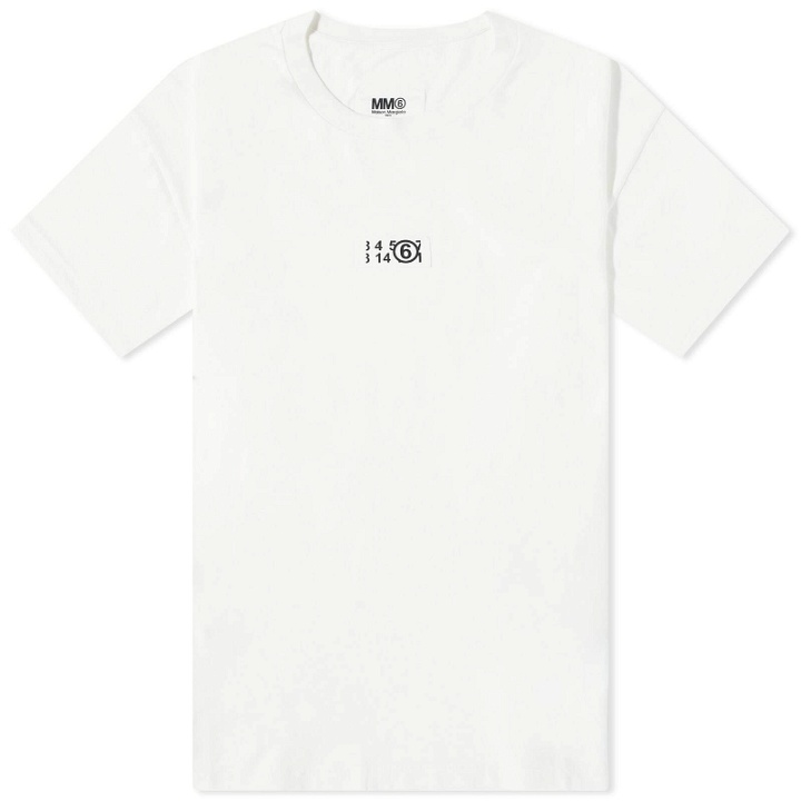 Photo: Maison Margiela Men's Number Logo T-Shirt in Off White