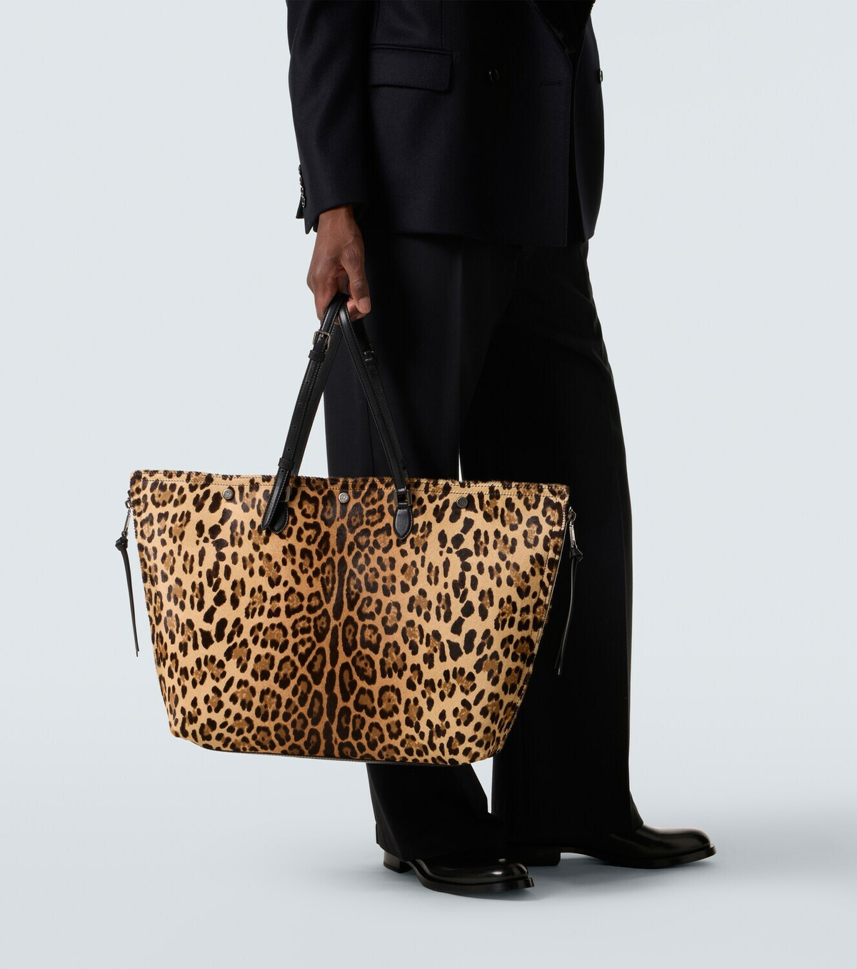 Dolce&Gabbana Atene leopard-print calf hair tote bag