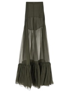 Saint Laurent Ruffled Long Skirt