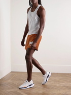 Nike Running - Run Division Challenger Straight-Leg Printed Mesh-Panelled Dri-FIT Shorts - Orange