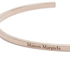 Maison Margiela Men's Slim Text Logo Bangle in Rose Gold