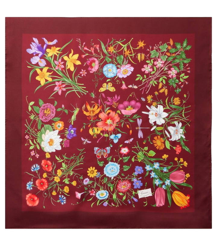 Photo: Gucci Floral silk twill scarf