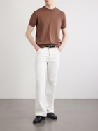 Brioni - Knitted Cotton T-Shirt - Brown