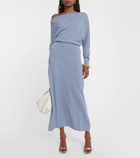 Altuzarra Kasos off-shoulder cashmere maxi dress