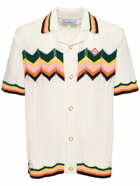 CASABLANCA - Chevron Cotton Crochet S/s Shirt