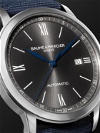 BAUME & MERCIER - Classima Automatic 42mm Stainless Steel and Canvas Watch, Ref. No. M0A10608
