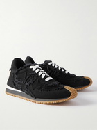 Loewe - Flow Runner Distressed Denim Sneakers - Black