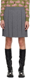Sandy Liang Gray Fishers Midi Skirt