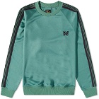 Needles Men's Poly Smooth Track Crew Sweat in Emerald