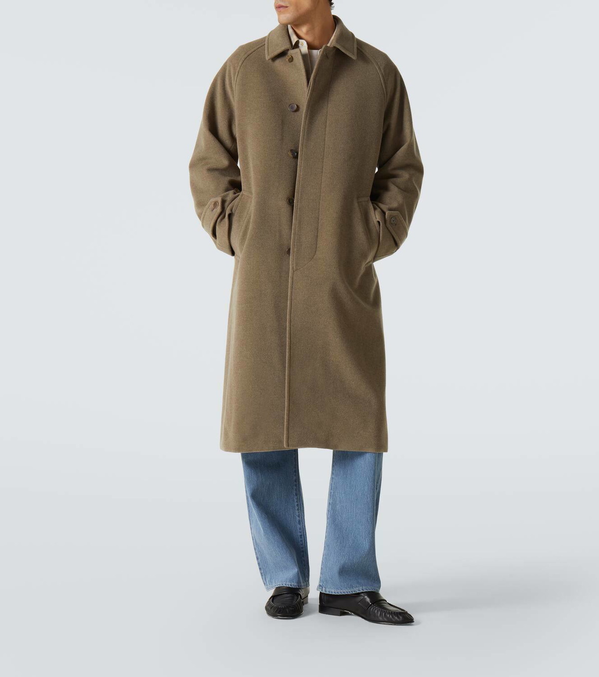 Auralee Belted wool coat