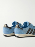adidas Originals - Wales Bonner SL76 Leather-Trimmed Brushed-Suede and Mesh Sneakers - Blue