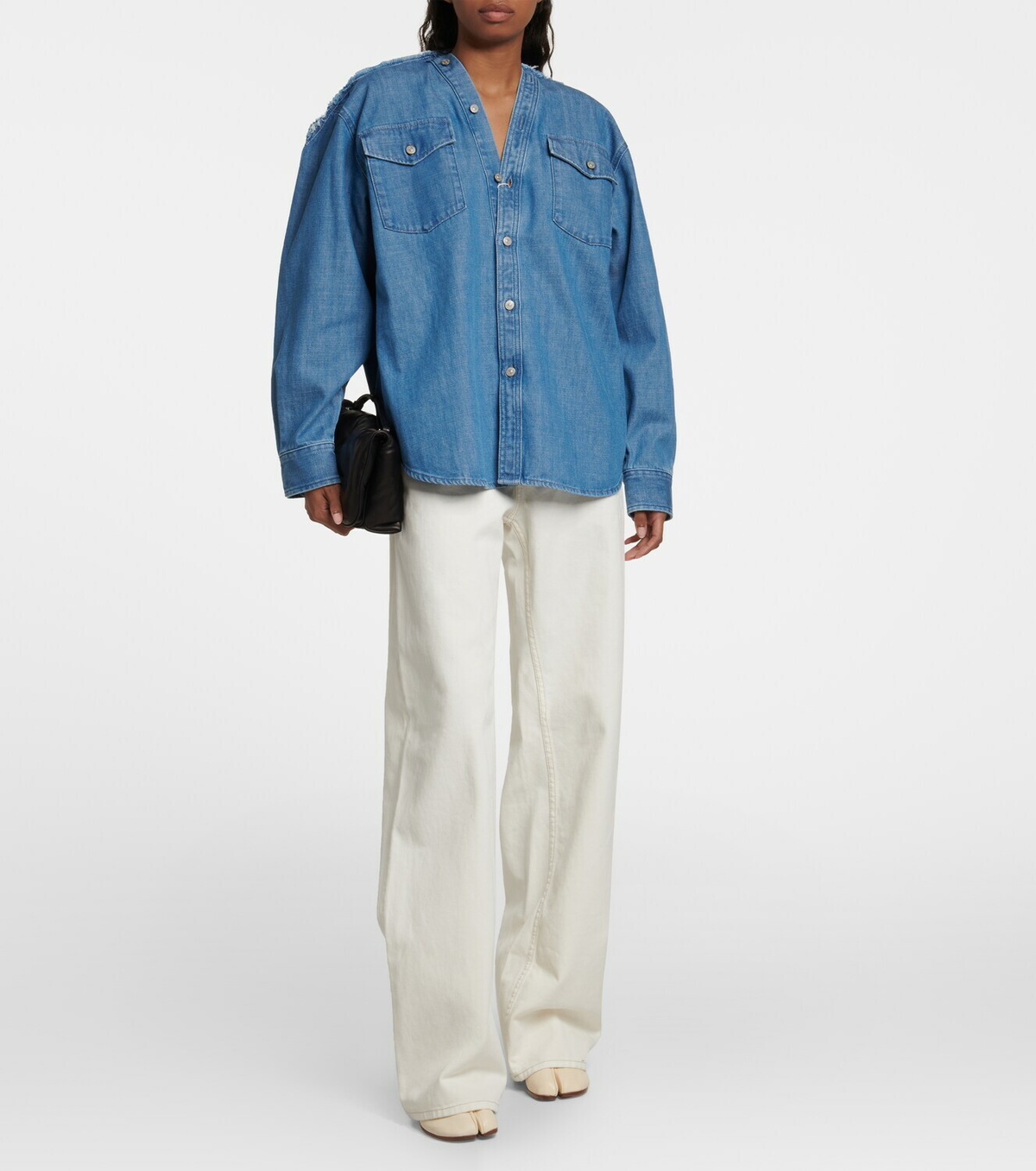Tシャツ・カットソー MM6 MAISON MARGIELA SLEEVELESS DENIM SHIRT MM6 teen's denim shirt | BRAVE KID