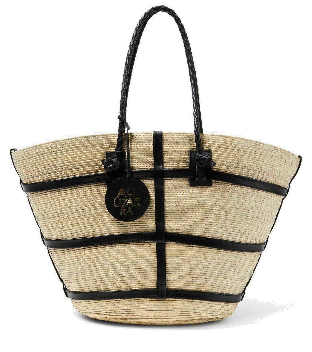 Altuzarra Watermill Small raffia tote bag Altuzarra