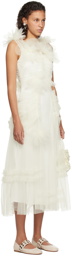 Molly Goddard SSENSE Exclusive Off-White Jaya Midi Dress