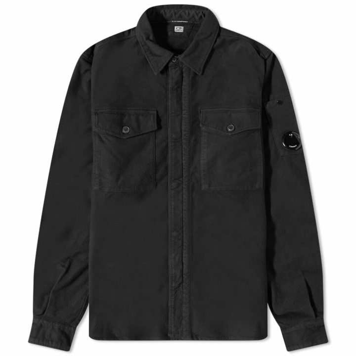 Photo: C.P. Company Men's Moleskin Zip Overshirt in Black