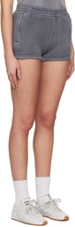 alexanderwang.t Gray Puff Paint Logo Shorts