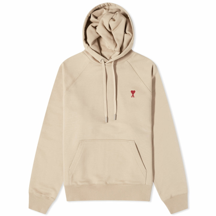 Photo: AMI Paris Men's Small A Heart Hoodie in Champagne