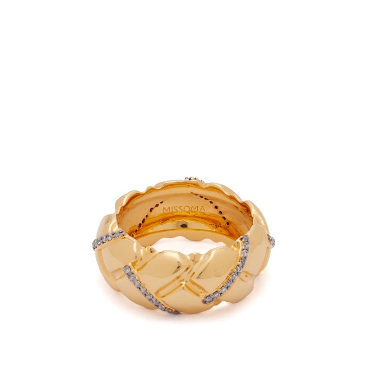 Photo: Missoma Women's x Lucy Williams Waffle Ring in Gold