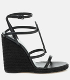 Saint Laurent - Cassandra 115 wedge espadrille sandals