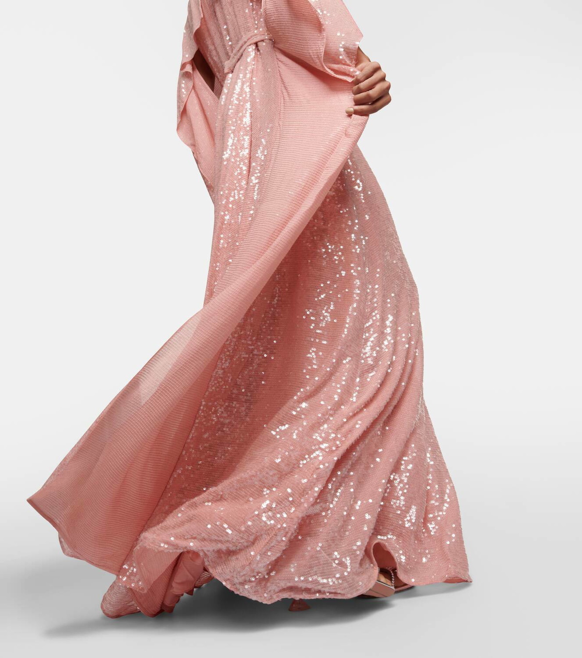 Erdem Sequined cape gown