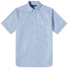 Fred Perry Authentic Men's Short Sleeve Oxford Shirt in Light Smoke
