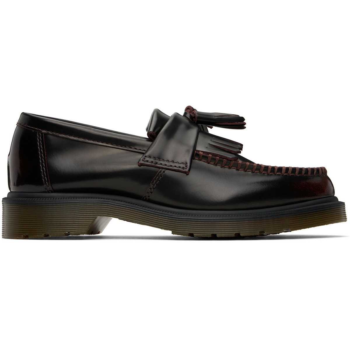 Dr. Martens Burgundy Adrian Arcadia Leather Tassel Loafers