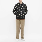 Nike Men's Floral Popover Hoody in Black/White