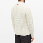 Kenzo Men's Cable Crew Knit in Off White