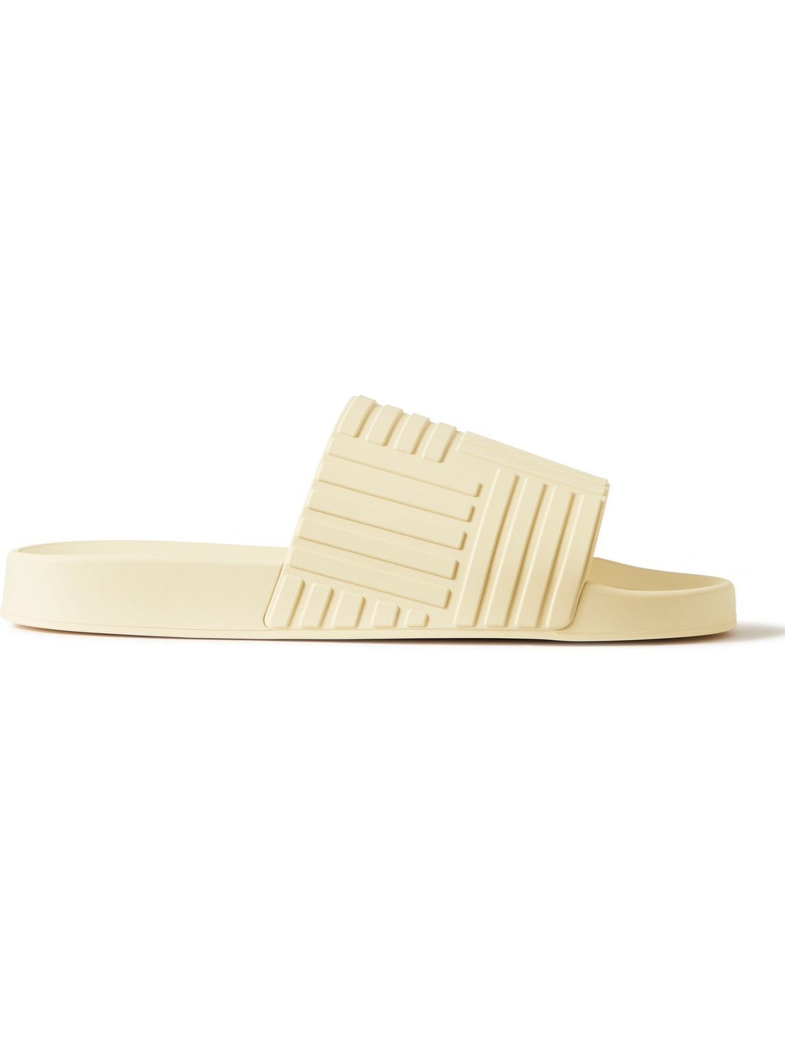 Bottega Veneta - Carpet Embossed Rubber Slides - Neutrals  display picture 1