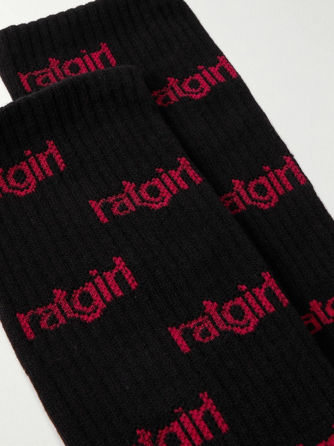 Stray Rats - Ratgirl Intarsia-Knit Cotton Socks