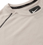 Nike Running - Tech Pack Stretch Jacquard-Knit Running T-Shirt - Light gray