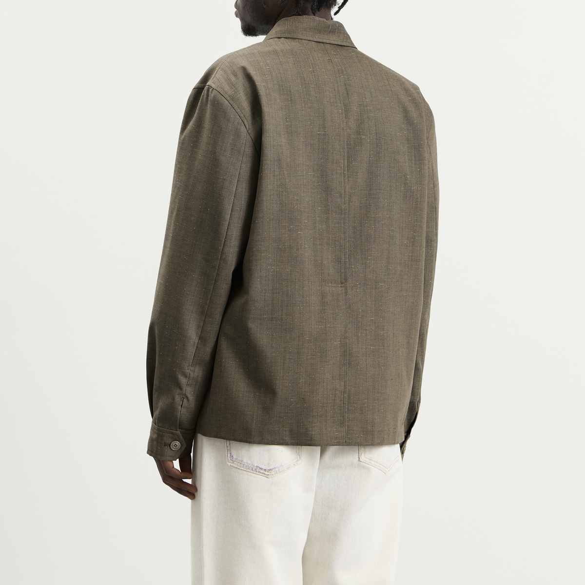 Our Legacy Men's Flowy Fleck Wool Pack Blazer in Clay