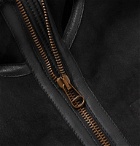 Ten C - Shearling-Lined Suede and Quilted Shell Down Liner - Black