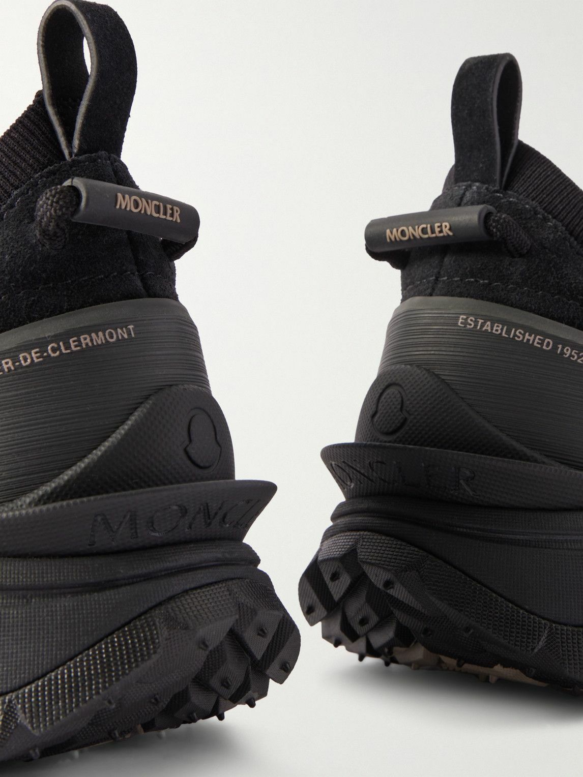 Moncler - Trailgrip Lite 3 Rubber-Trimmed Nubuck and Brushed-Suede Sneakers - Black