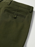 Etro - Slim-Fit Cotton-Blend Twill Trousers - Green