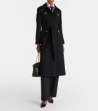 Valentino VGold belted wool and silk coat
