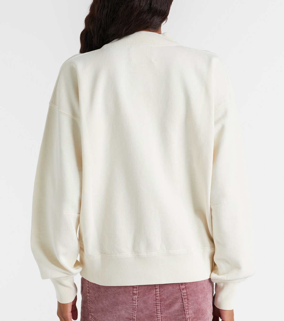 Marant Etoile Logo cotton-blend fleece sweatshirt