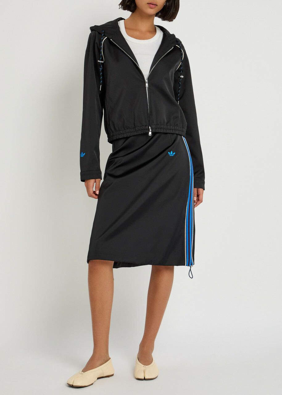 Adidas X Wales Bonner X Wales Bonner Hooded Satin Jacket Black