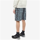 South2 West8 Men's Skull & Target String Sweat Shorts in Charcoal