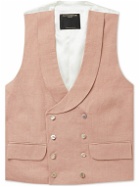 Favourbrook - Sidmouth Slim-Fit Shawl-Collar Double-Breasted Linen Waistcoat - Pink