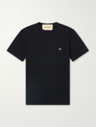 Valentino Garavani - Logo-Embroidered Cotton-Jersey T-Shirt - Black